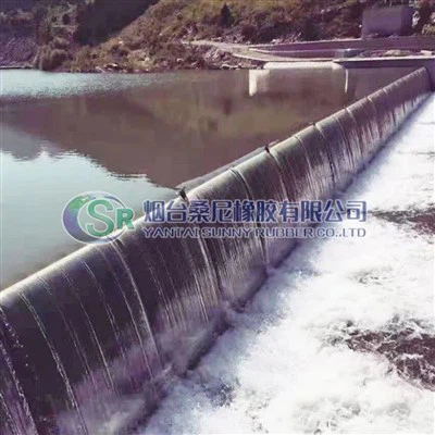 水位調節と景観形成のための空気式放水路ゲート